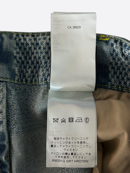 Louis Vuitton Blue Damier Flared Denim Jeans