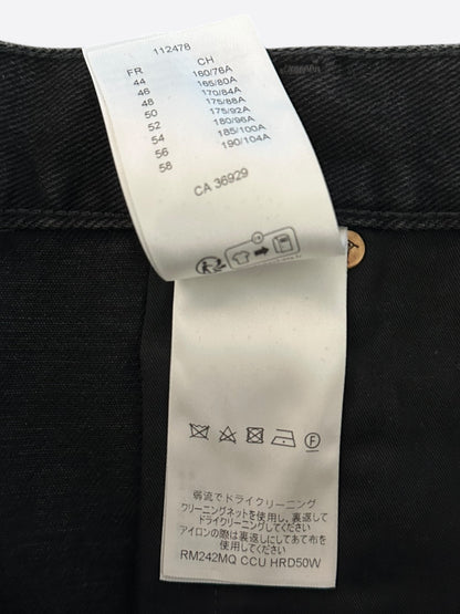Louis Vuitton Washed Black Monogram Carpenter Shorts