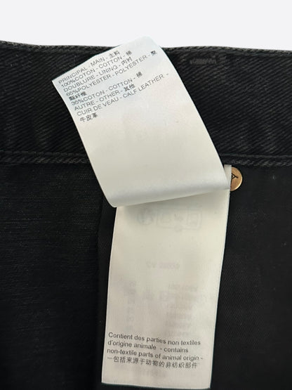 Louis Vuitton Washed Black Monogram Carpenter Shorts