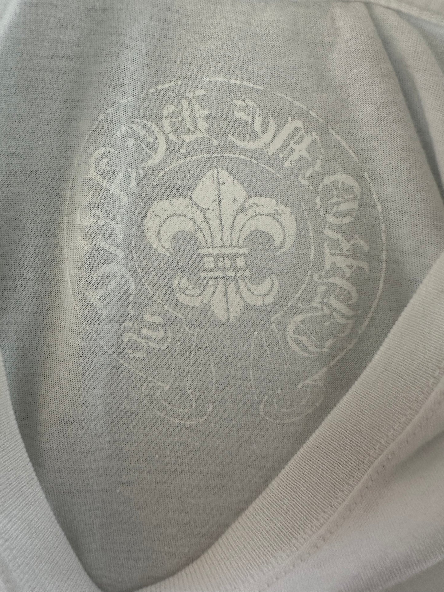 Chrome Hearts White Leather Patch T-Shirt