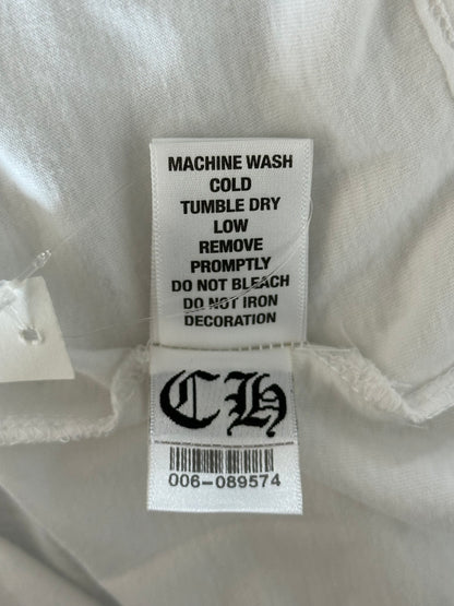 Chrome Hearts White Leather Patch T-Shirt