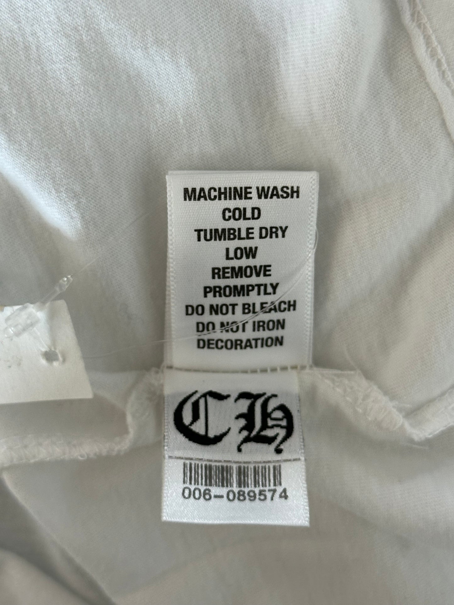 Chrome Hearts White Leather Patch T-Shirt