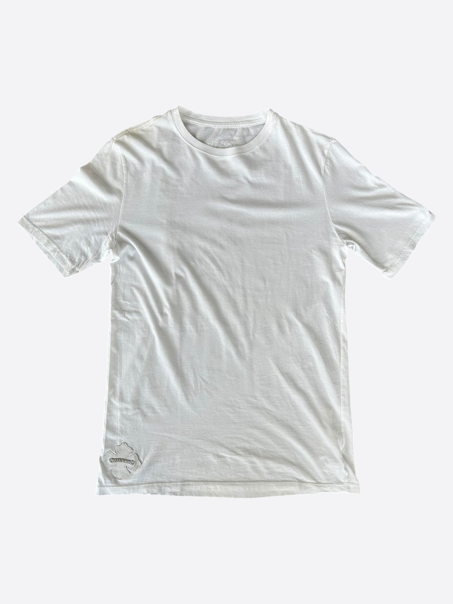 Chrome Hearts White Leather Patch T-Shirt