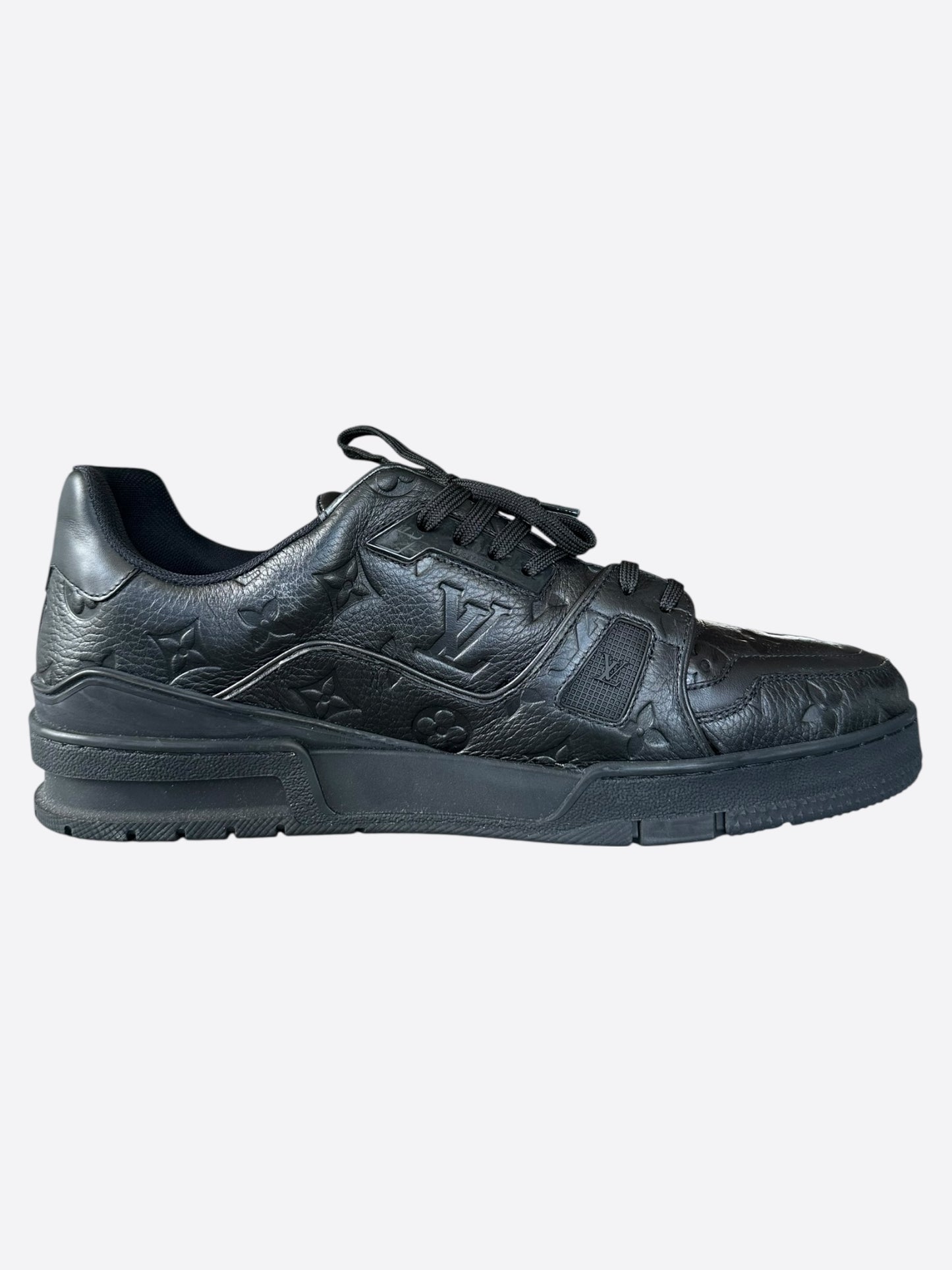 Louis Vuitton Black Monogram Embossed Trainers