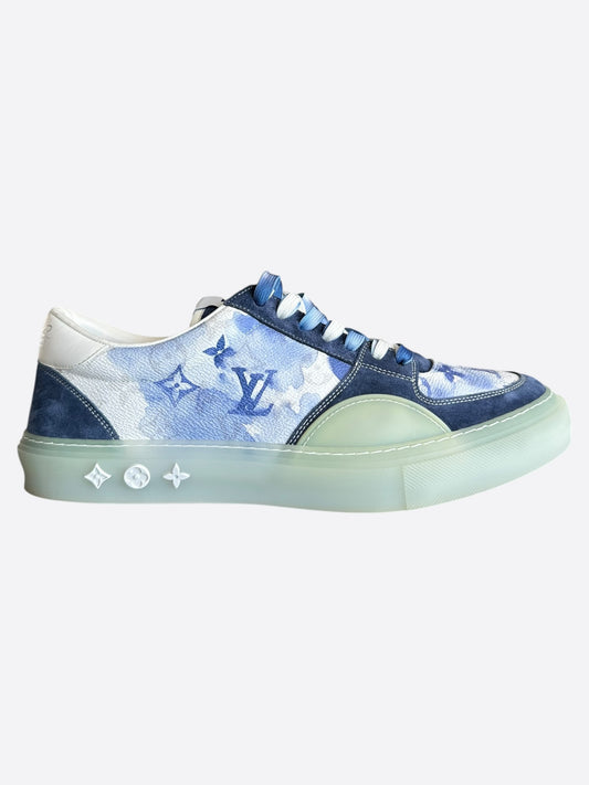 Louis Vuitton Blue Watercolor Monogram Ollie Sneakers