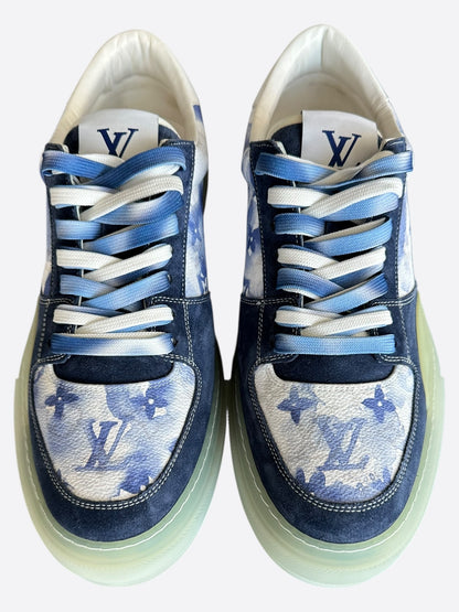 Louis Vuitton Blue Watercolor Monogram Ollie Sneakers