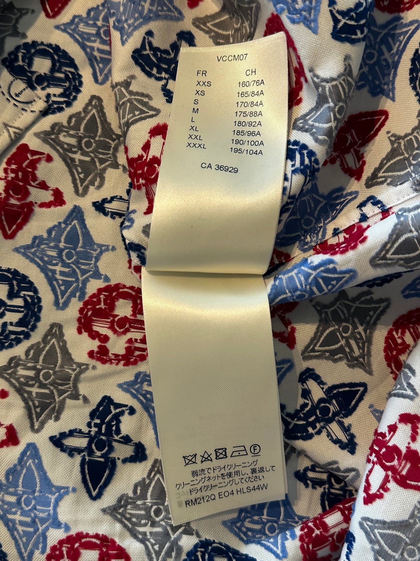 Louis Vuitton White Multicolor Embroidered Monogram Button Up Shirt