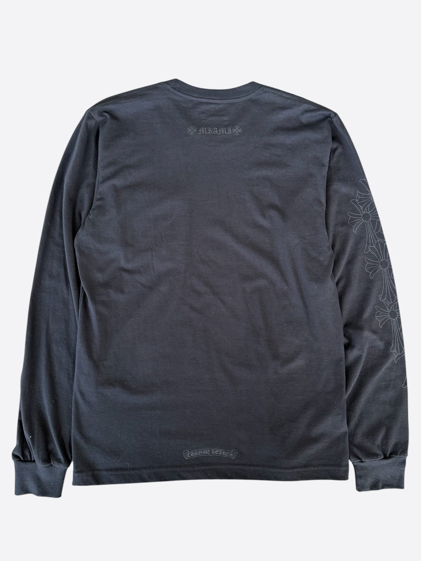 Chrome Hearts Black Miami Exclusive Cross Logo Longsleeve T-Shirt