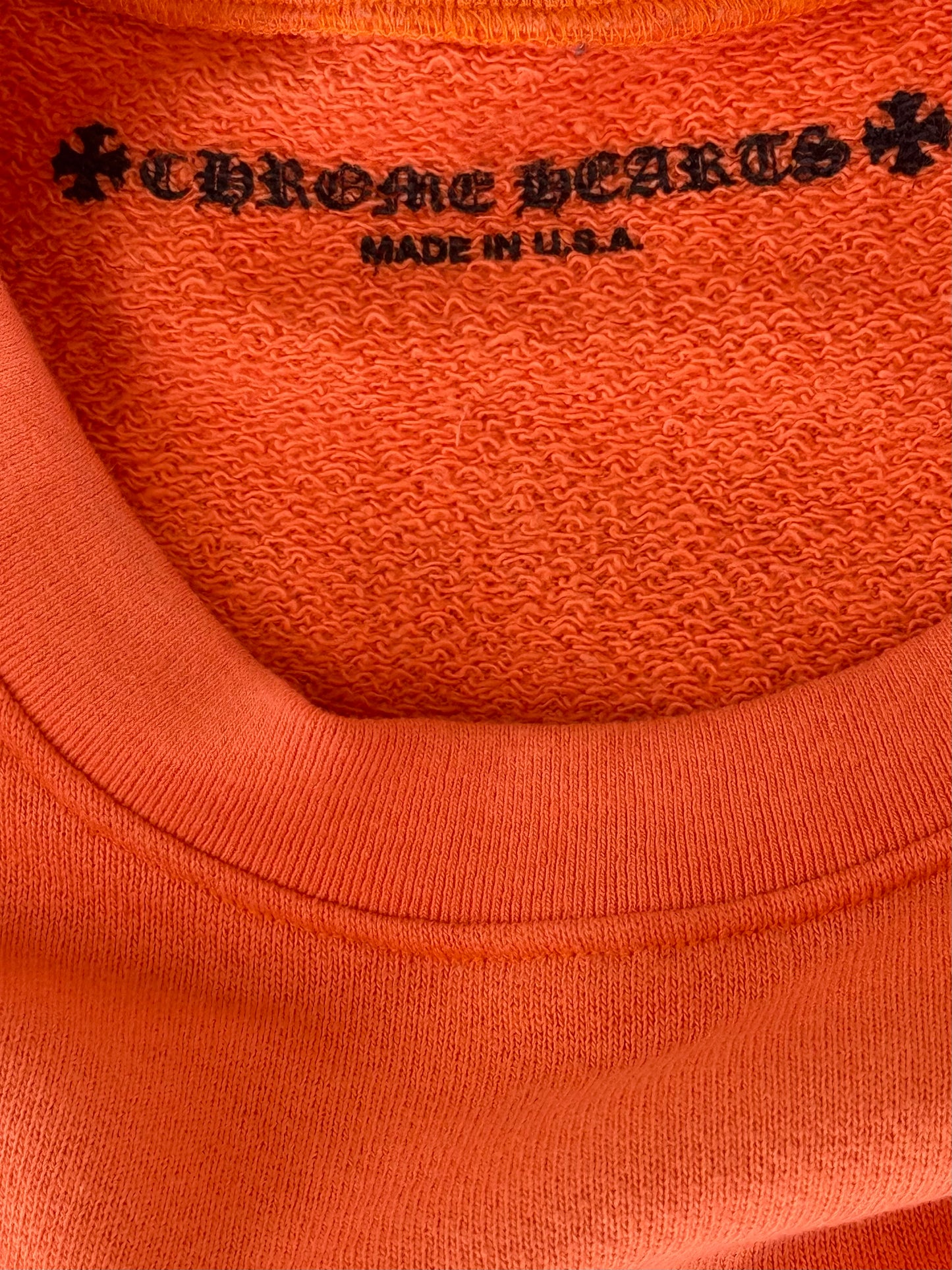 Chrome Hearts Orange & Black Dagger Logo Sweater
