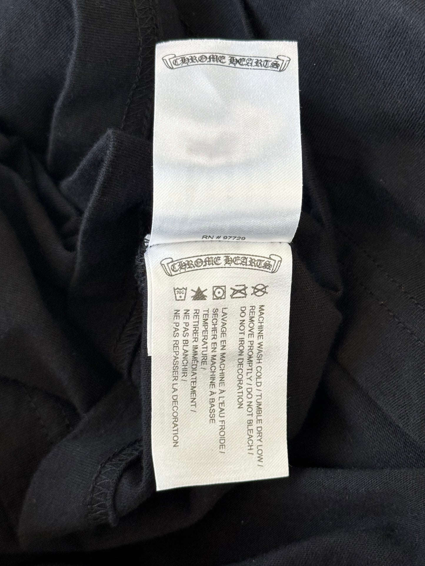 Chrome Hearts Black & Pink Neck Logo Longsleeve T-Shirt