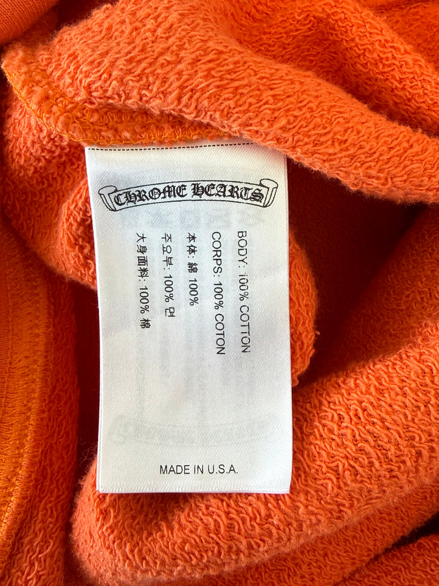 Chrome Hearts Orange & Black Dagger Logo Sweater