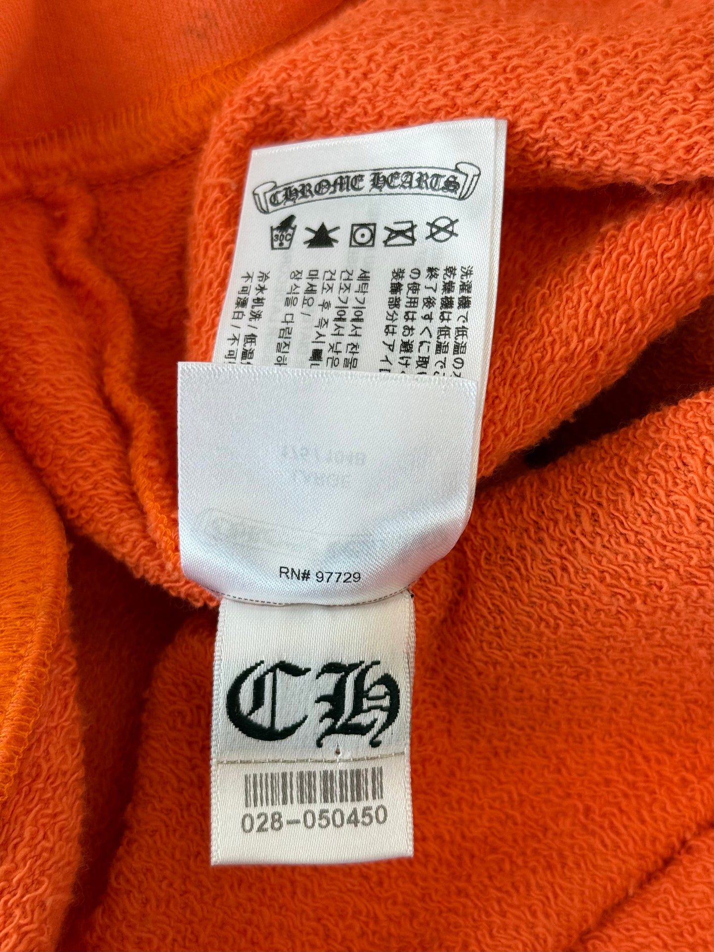 Chrome Hearts Orange & Black Dagger Logo Sweater
