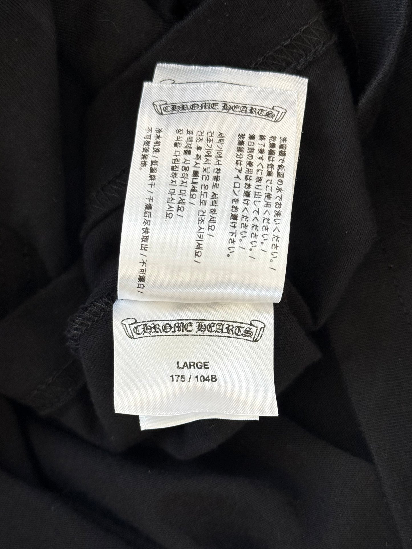 Chrome Hearts Black & Pink Neck Logo Longsleeve T-Shirt