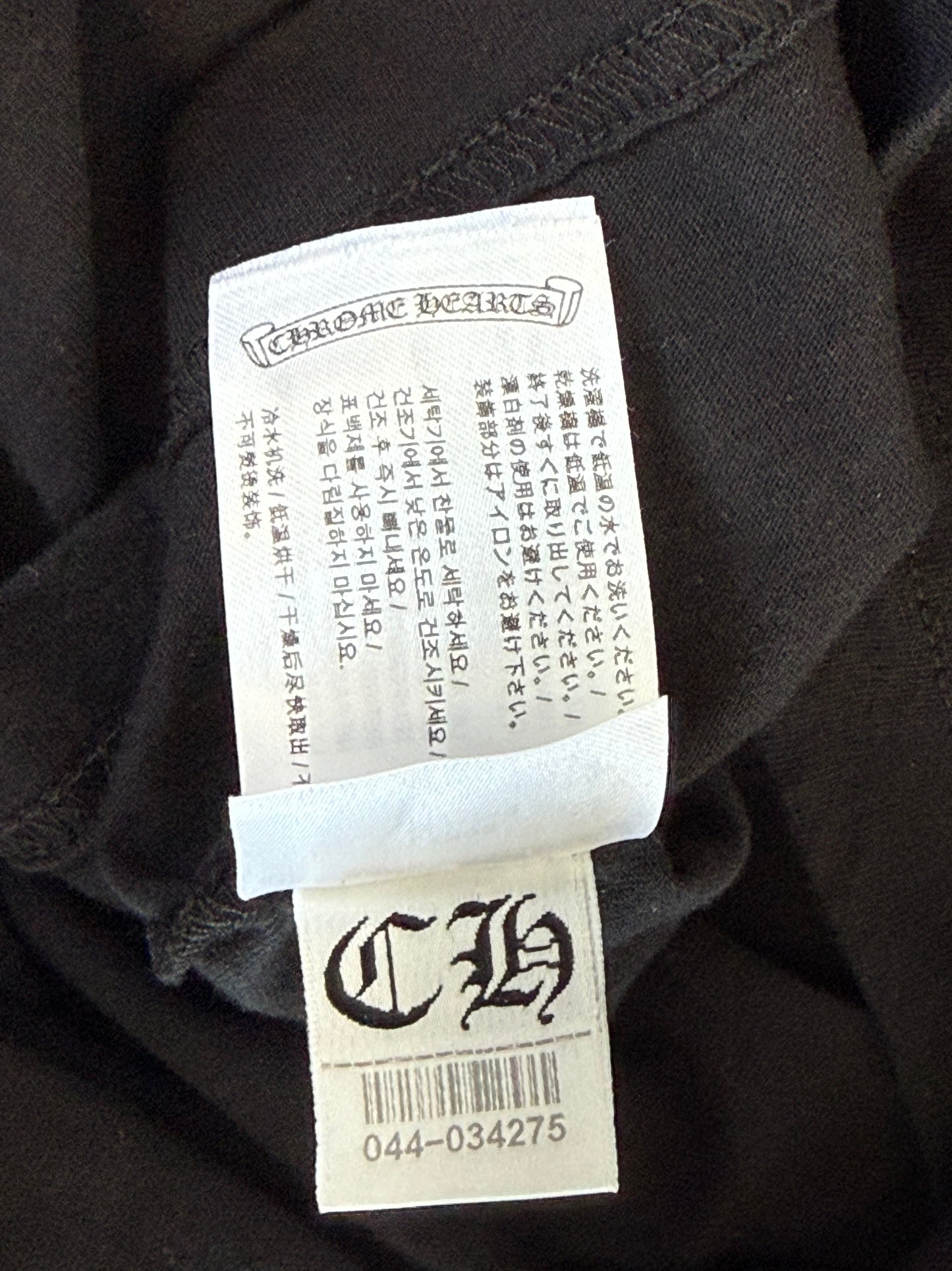 Chrome Hearts Black & Pink Neck Logo Longsleeve T-Shirt
