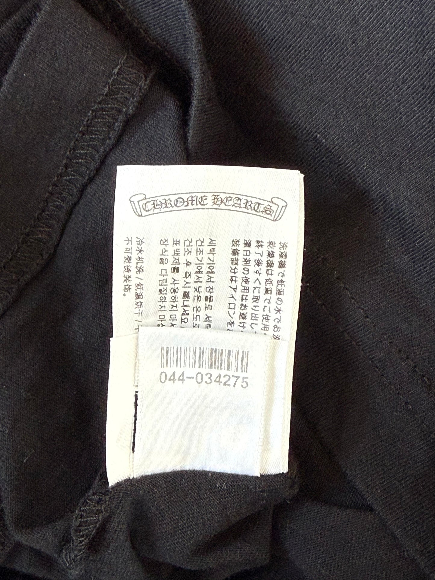 Chrome Hearts Black & Pink Neck Logo Longsleeve T-Shirt
