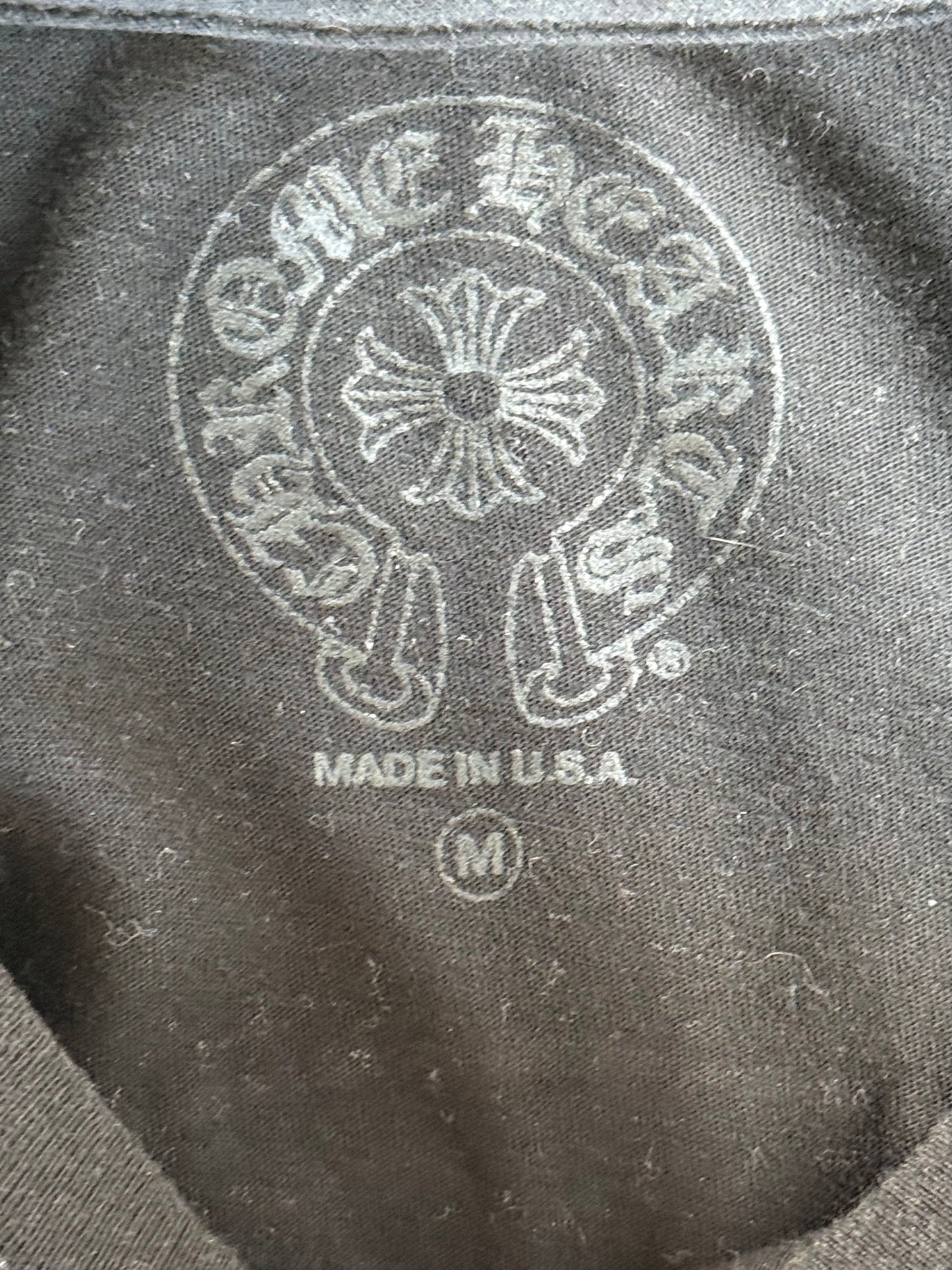 Chrome Hearts Black & Pink Horseshoe Logo T-Shirt