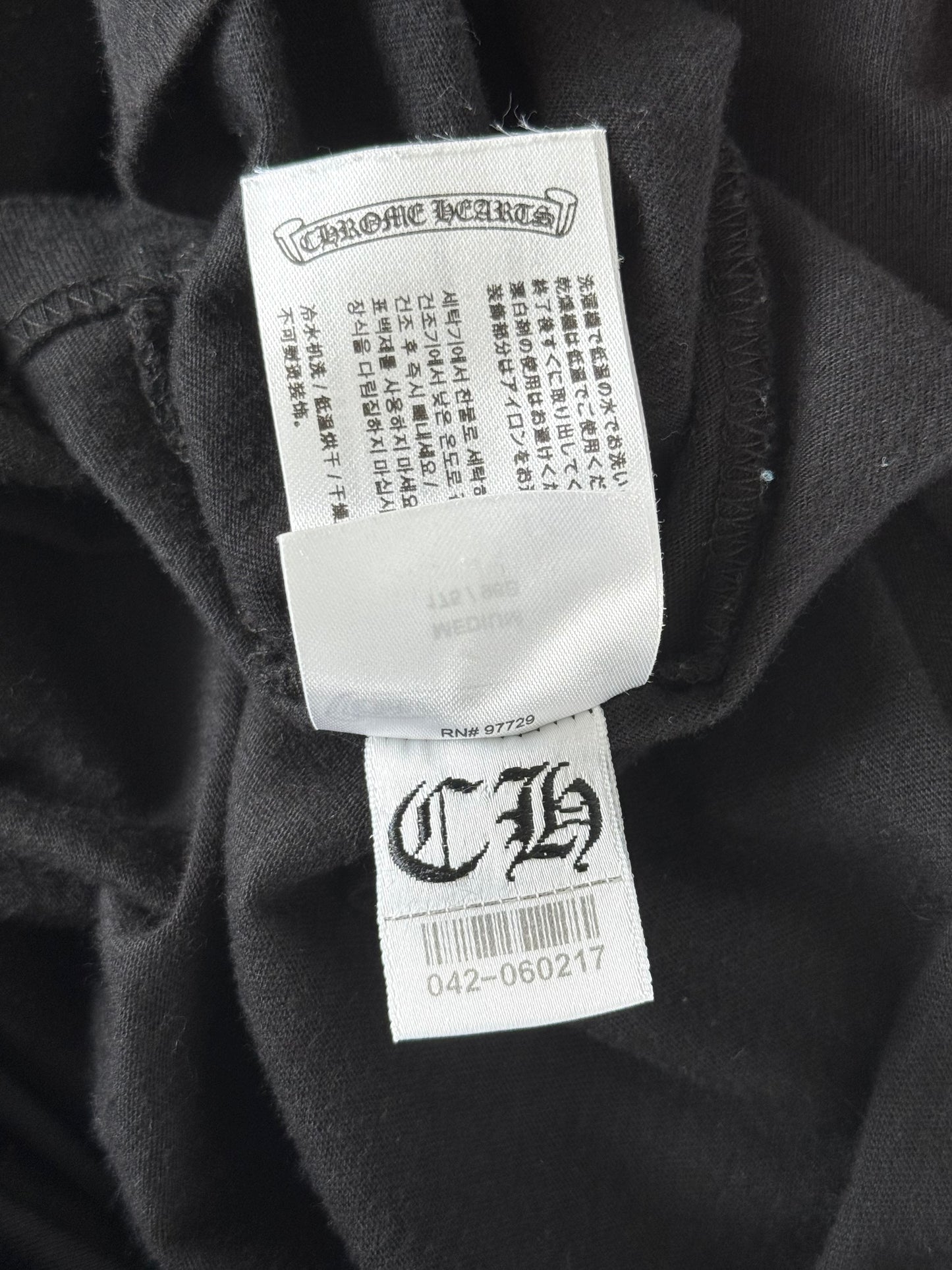 Chrome Hearts Black & Pink Horseshoe Logo T-Shirt
