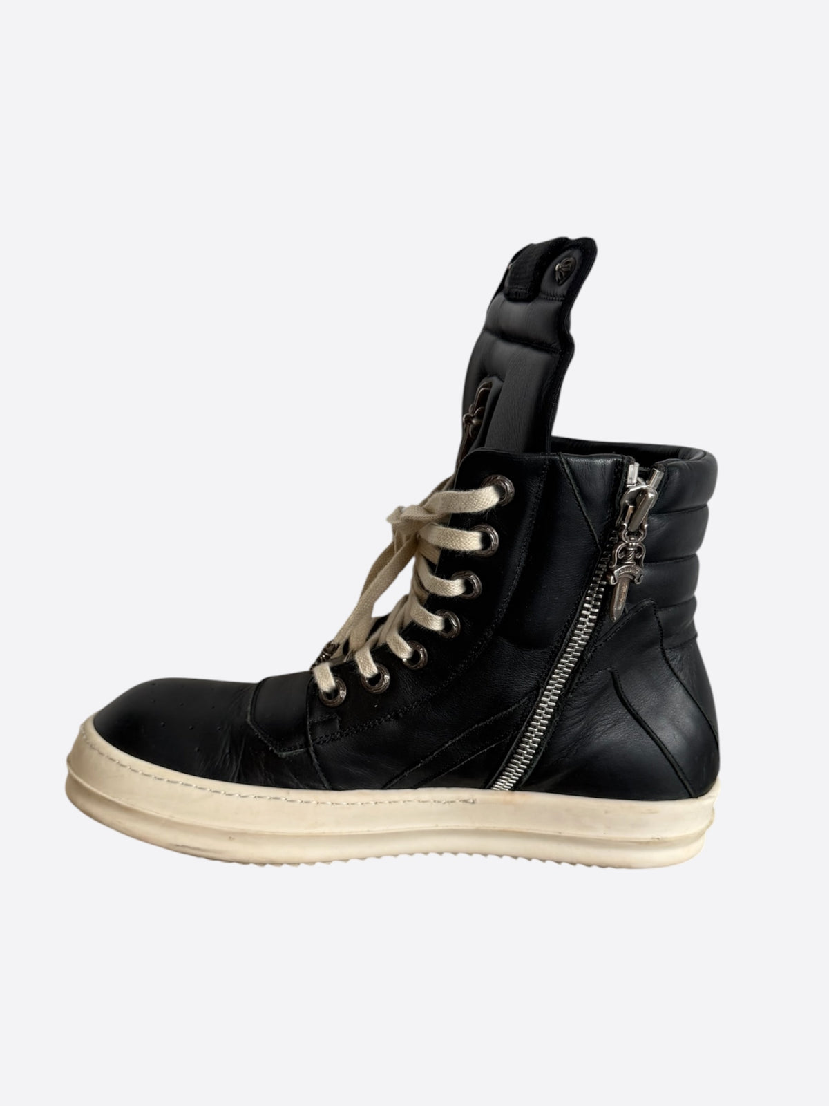 Rick Owens Chrome Hearts Black Cross Geobaskets