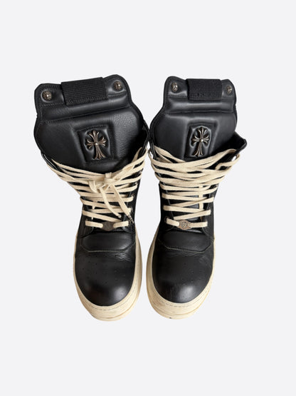 Rick Owens Chrome Hearts Black Cross Geobaskets