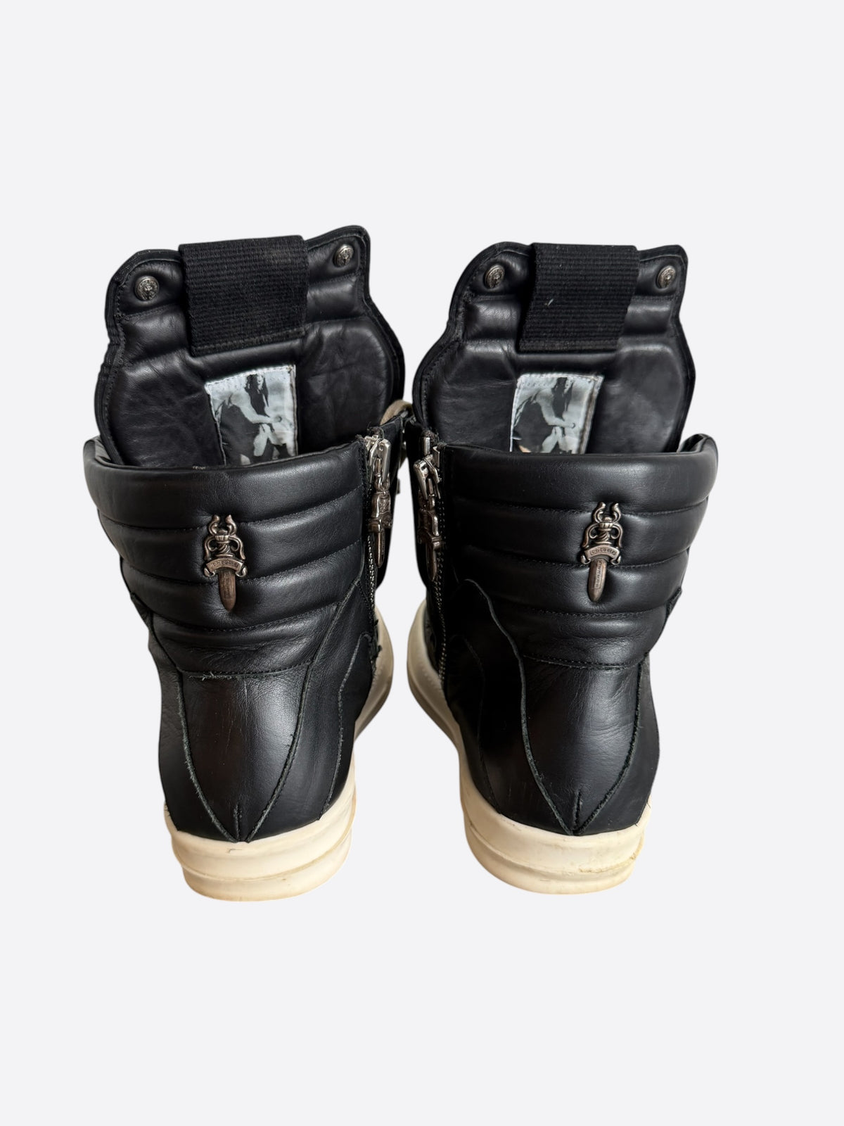 Rick Owens Chrome Hearts Black Cross Geobaskets