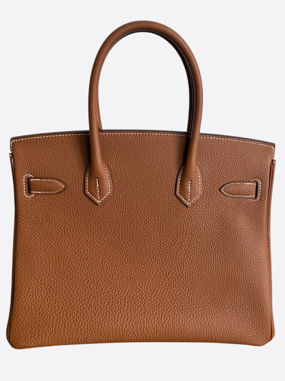 Hermes Gold Togo & Palladium Hardware Birkin 30