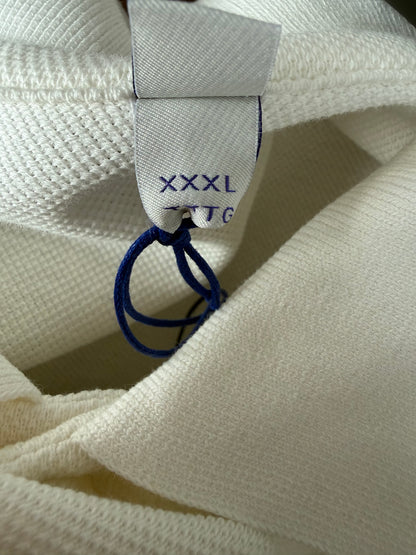 Burberry White & Blue Stripe Polo T-Shirt