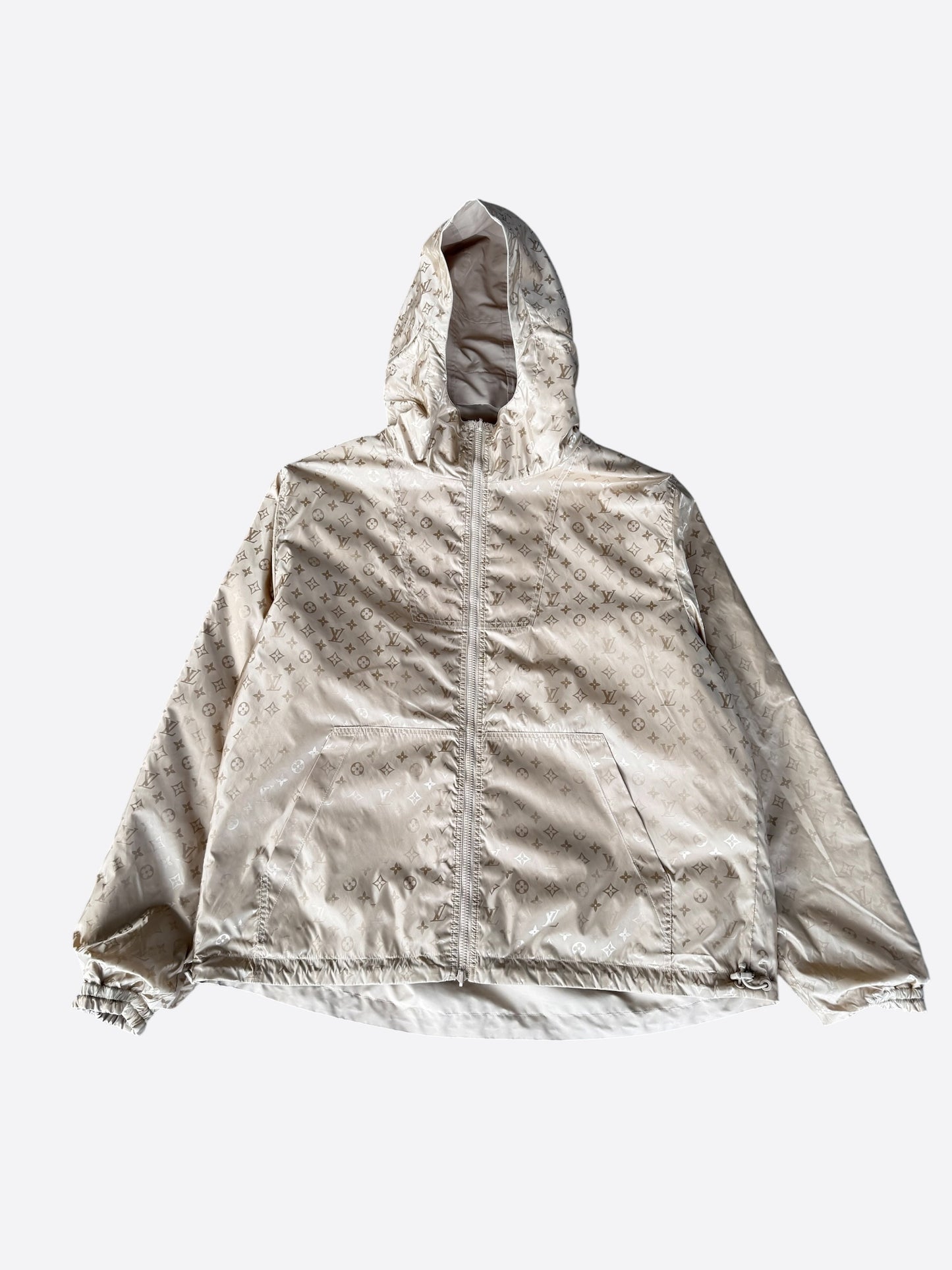 Louis Vuitton Beige Monogram Reversible Windbreaker