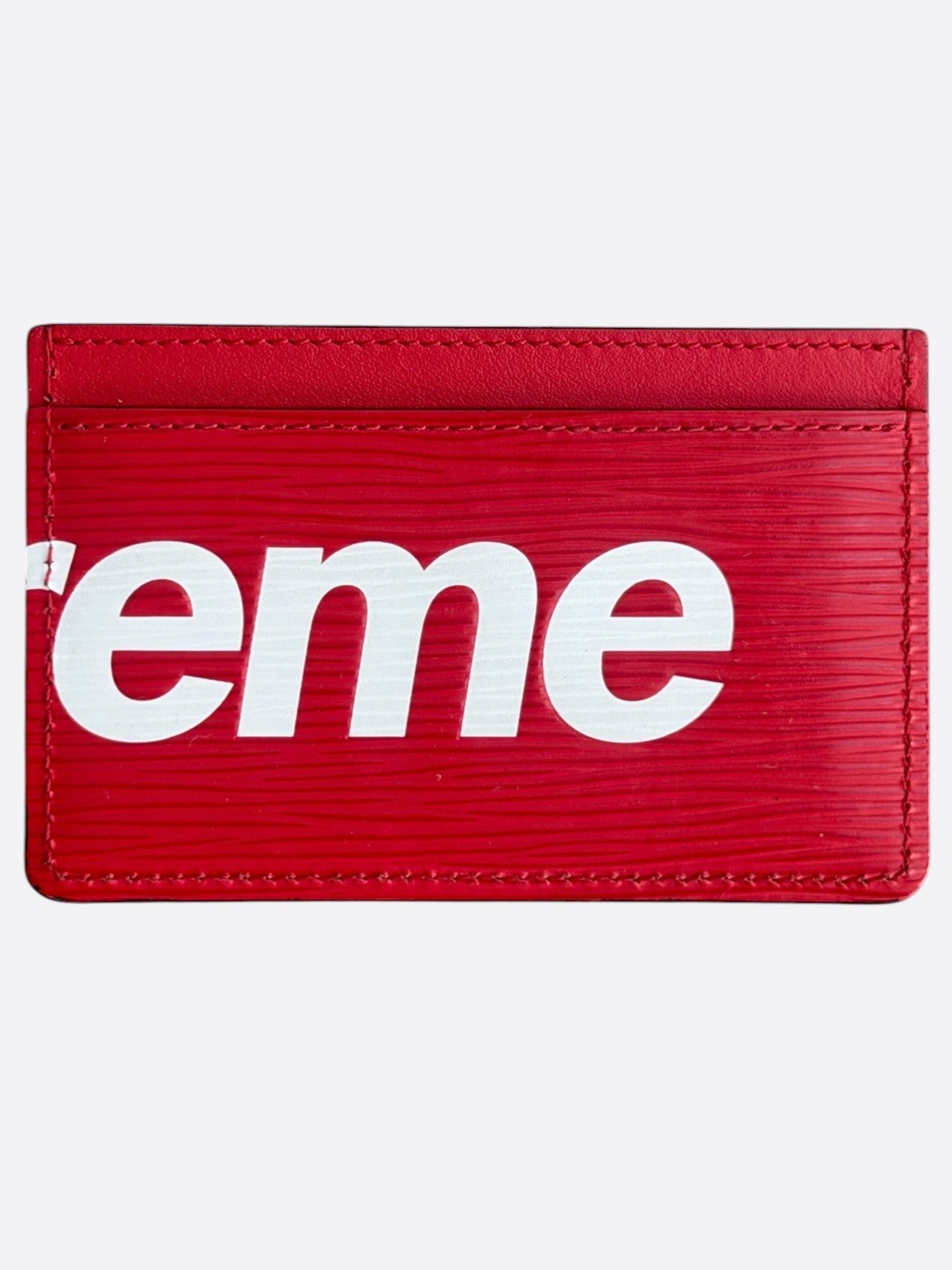 Louis Vuitton Supreme Red & White EPI Cardholder