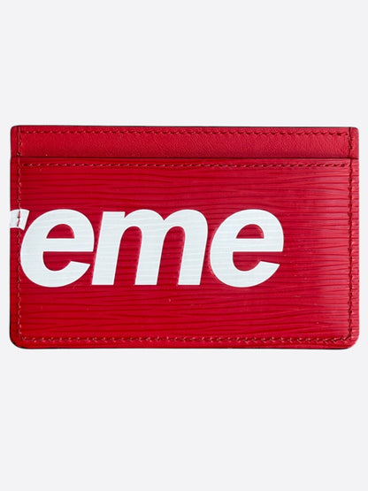 Louis Vuitton Supreme Red & White EPI Cardholder