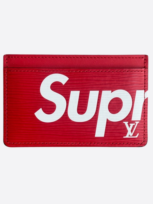 Louis Vuitton Supreme Red & White EPI Cardholder