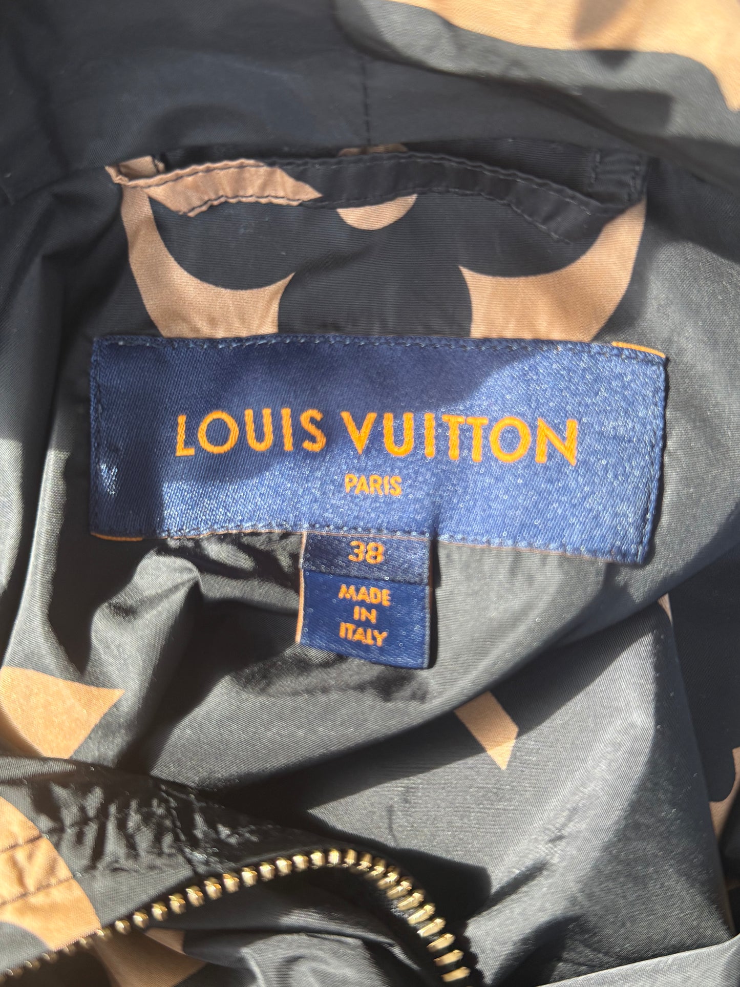 Louis Vuitton Black & Brown Monogram Women's Windbreaker