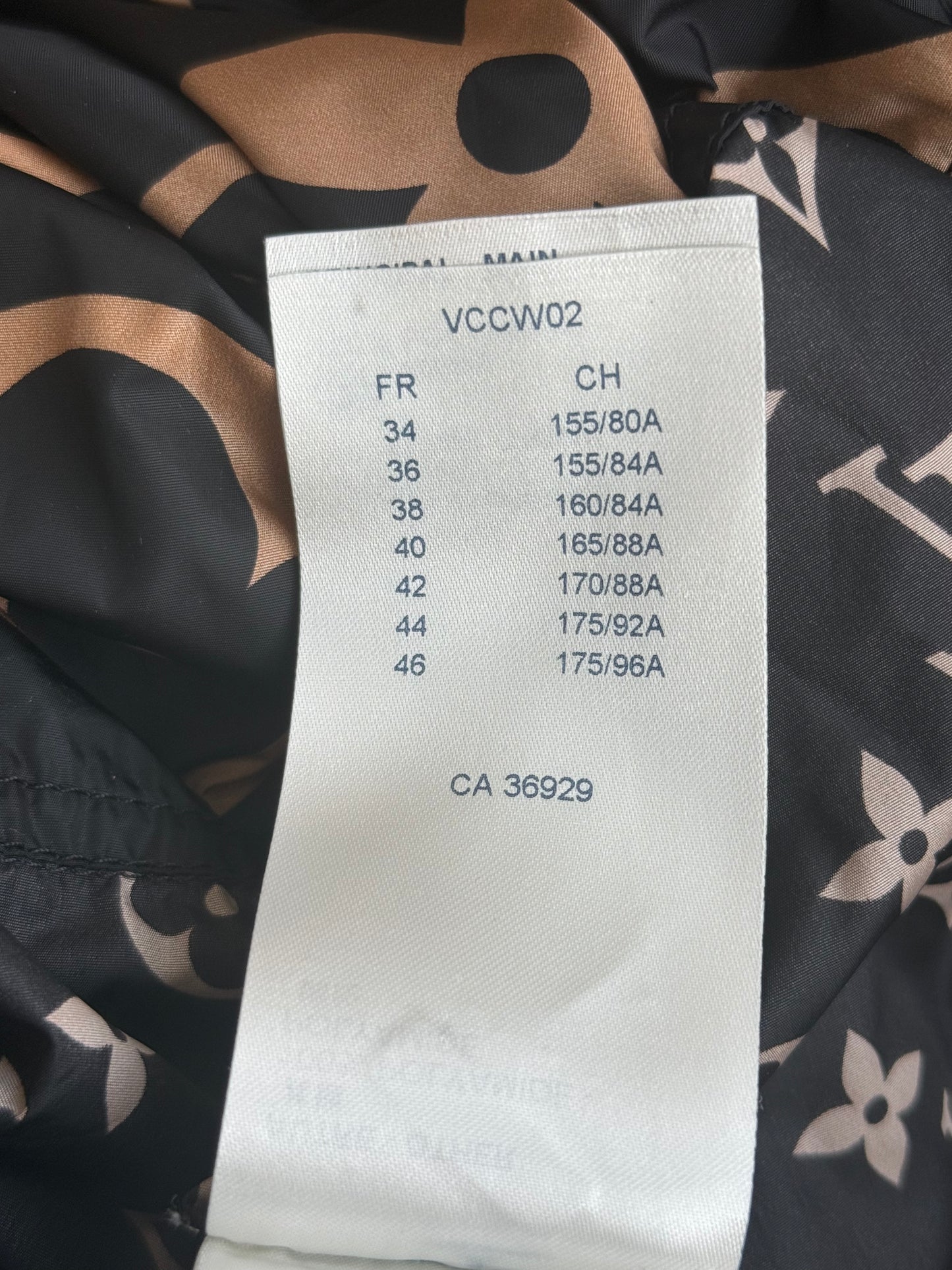 Louis Vuitton Black & Brown Monogram Women's Windbreaker