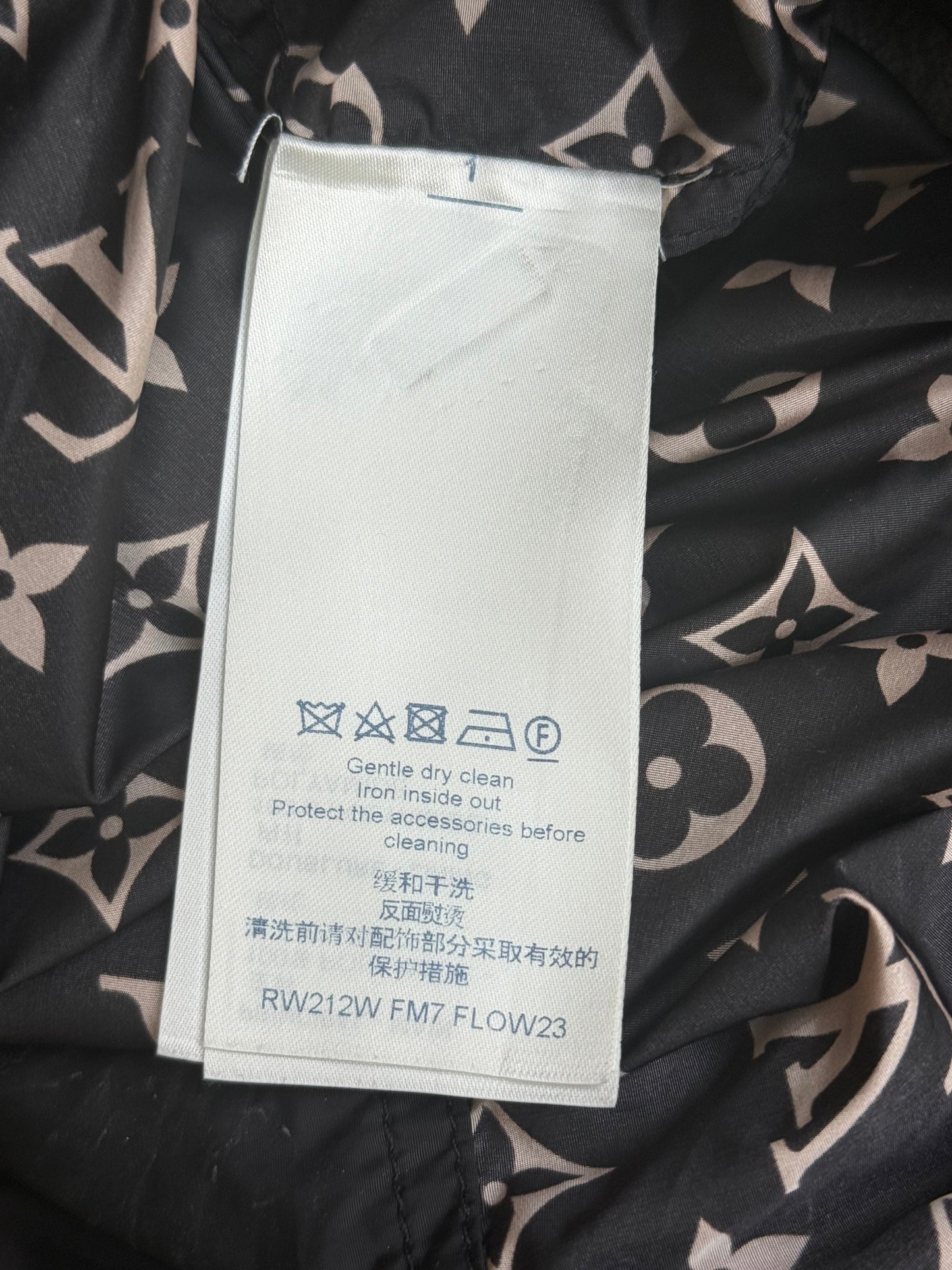 Louis Vuitton Black & Brown Monogram Women's Windbreaker