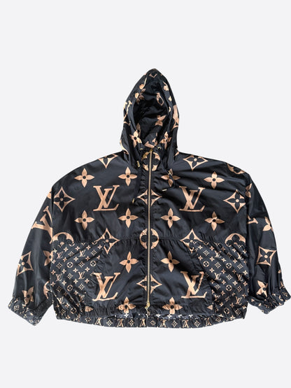 Louis Vuitton Black & Brown Monogram Women's Windbreaker
