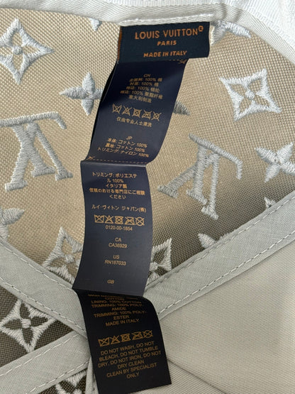 Louis Vuitton Grey & White Embroidered LVers Logo Hat