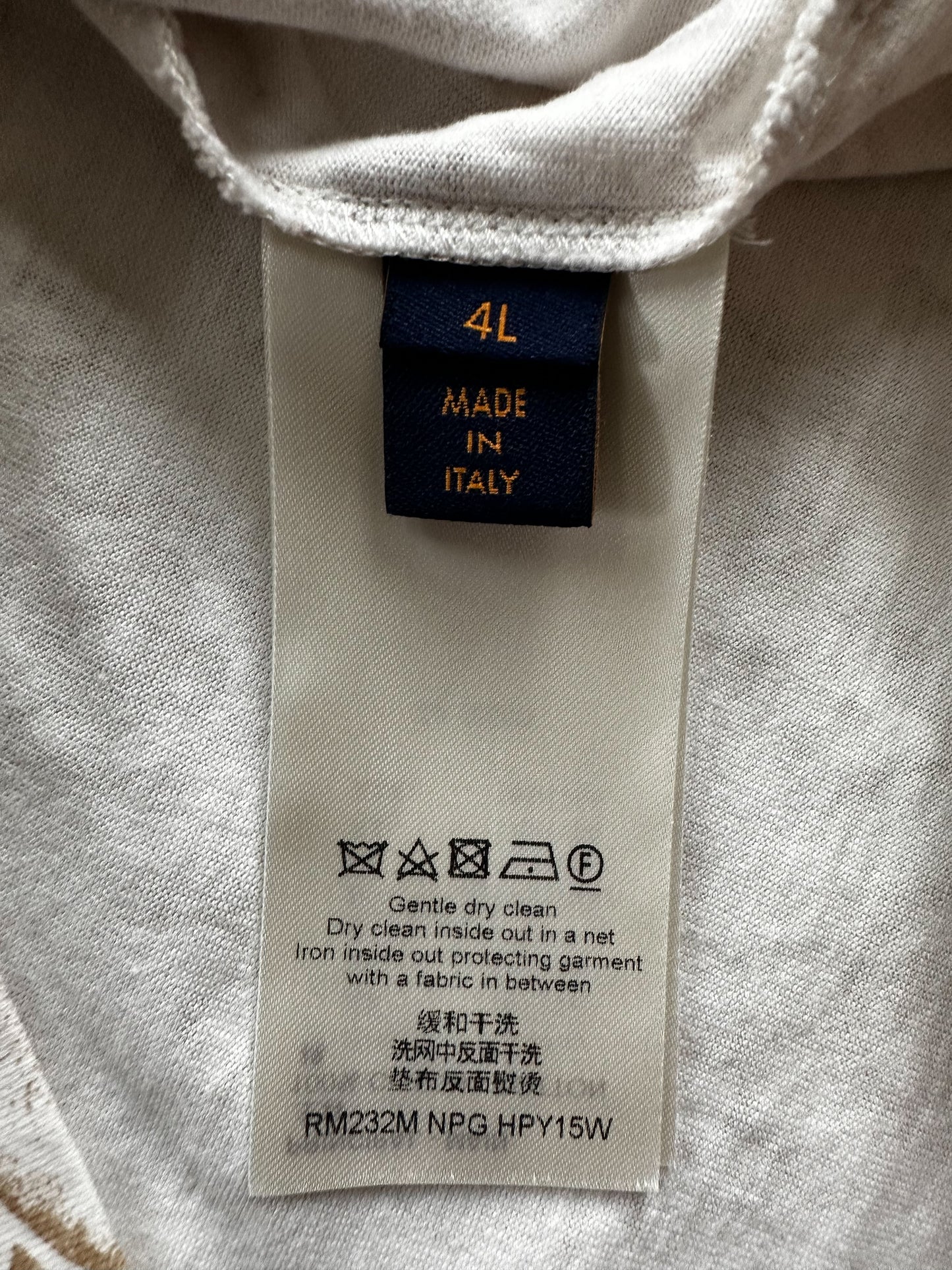 Louis Vuitton White & Tan Monogram T-Shirt