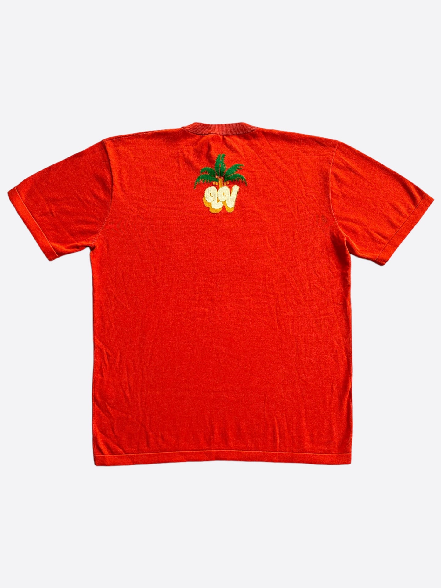 Louis Vuitton Orange Palm Trees Intarsia T-Shirt