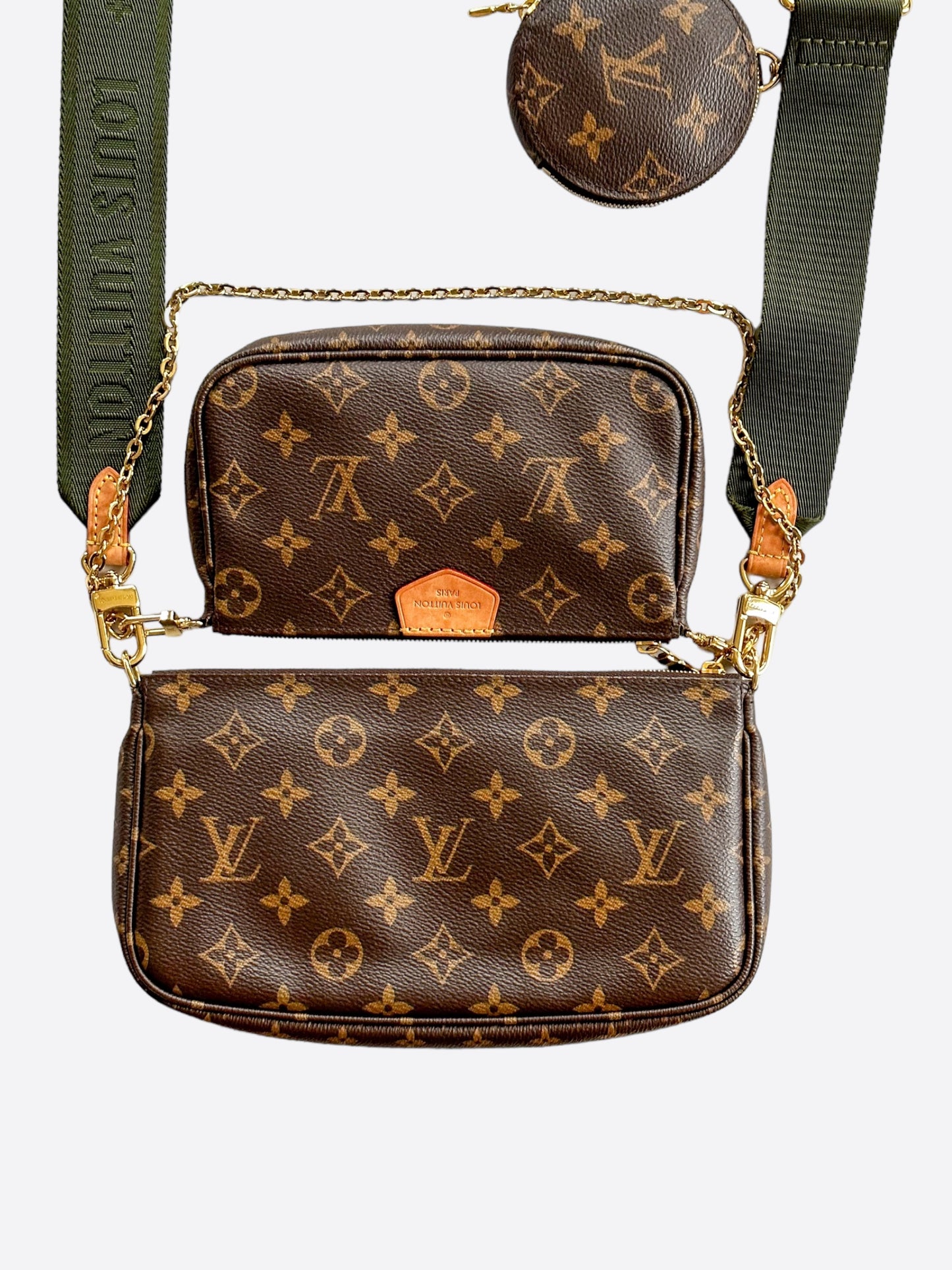 Louis Vuitton Khaki & Brown Monogram Multi Pochette