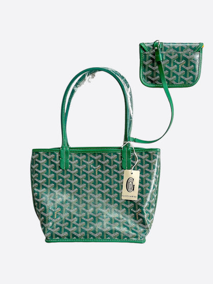 Goyard Green Anjou Tote Bag