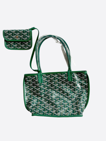 Goyard Green Anjou Tote Bag