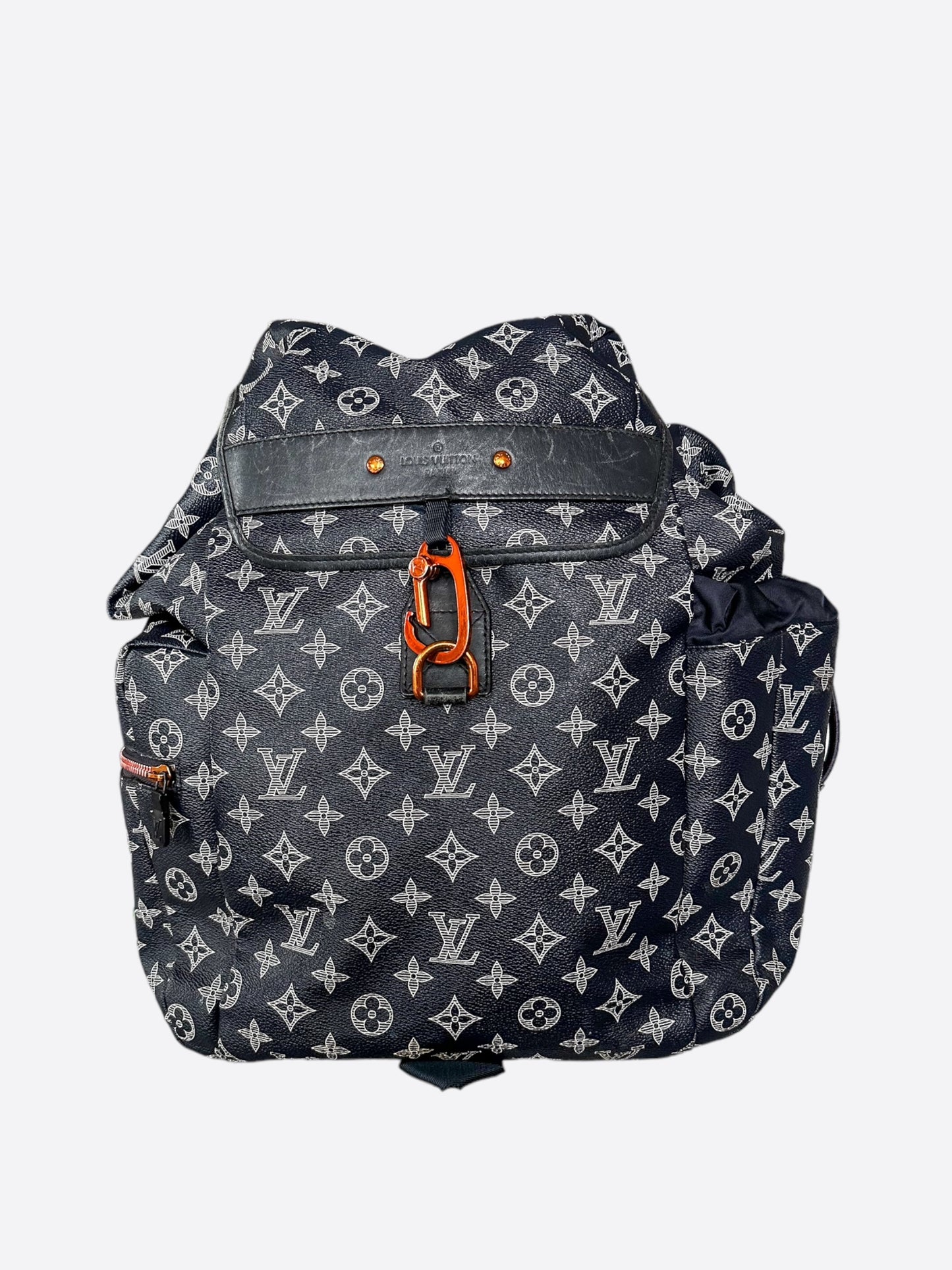 Louis Vuitton Navy & White Monogram Discovery Backpack