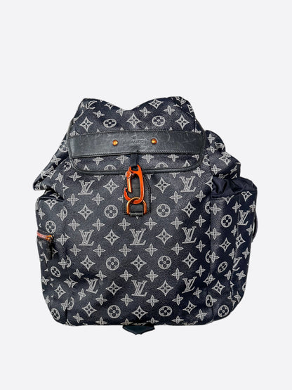 Louis Vuitton Navy & White Monogram Discovery Backpack