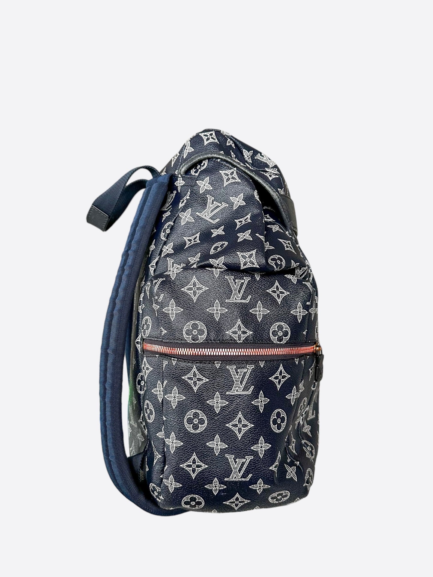 Louis Vuitton Navy & White Monogram Discovery Backpack