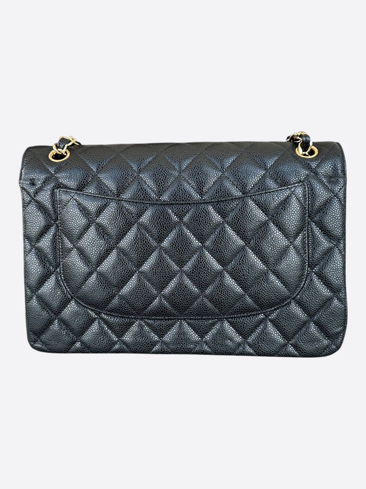 Chanel Black Caviar Quilted Jumbo Flap Bag