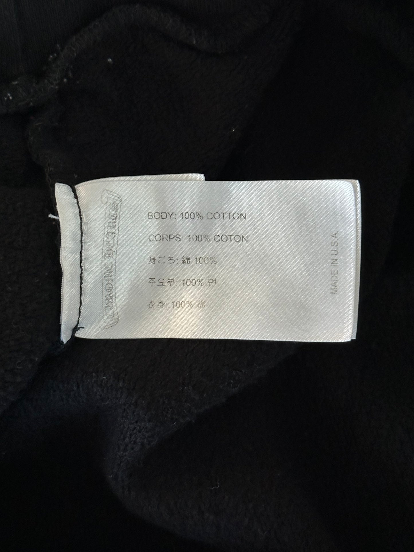Chrome Hearts Black & White Horseshoe Logo Hoodie