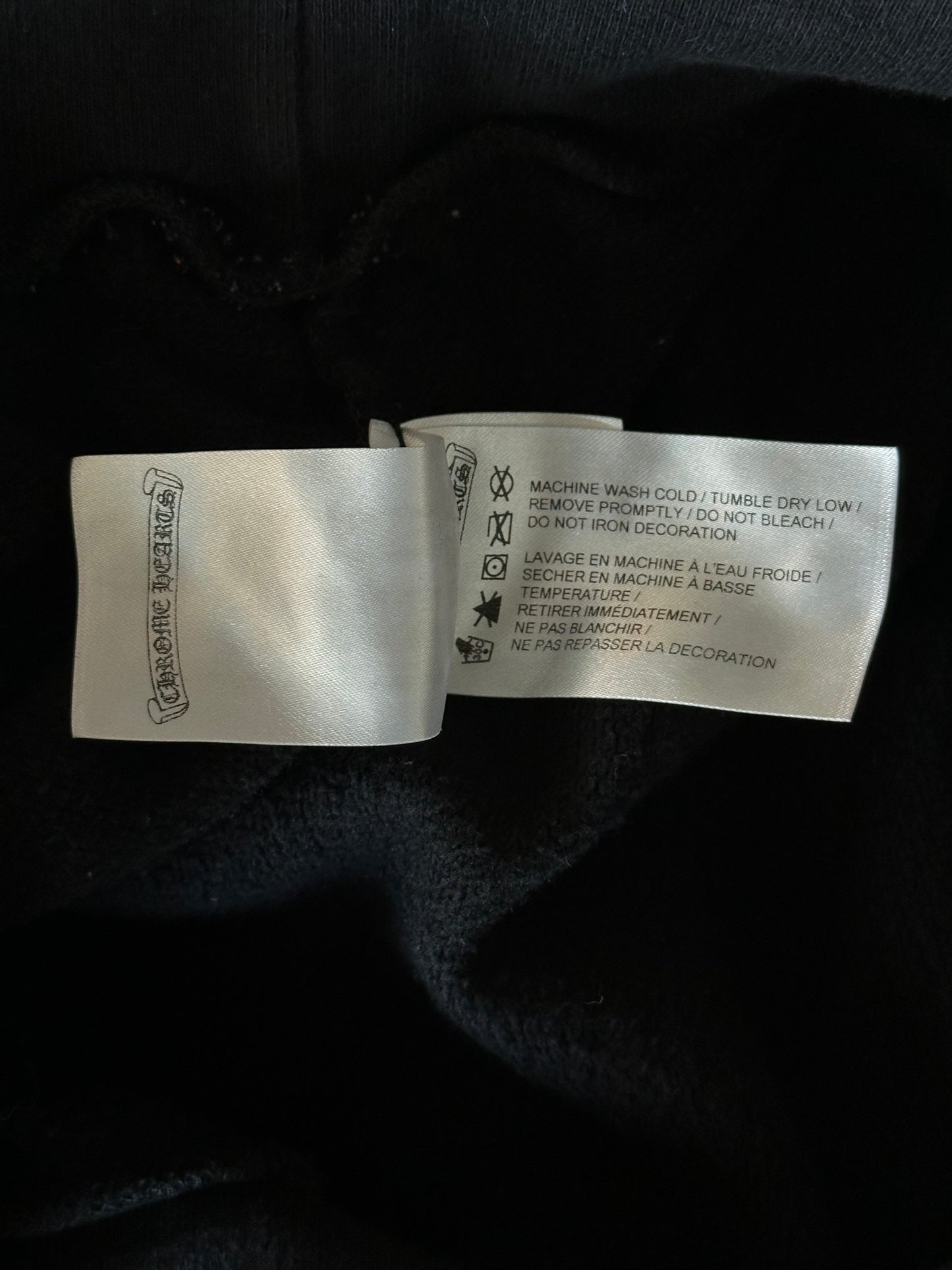 Chrome Hearts Black & White Horseshoe Logo Hoodie