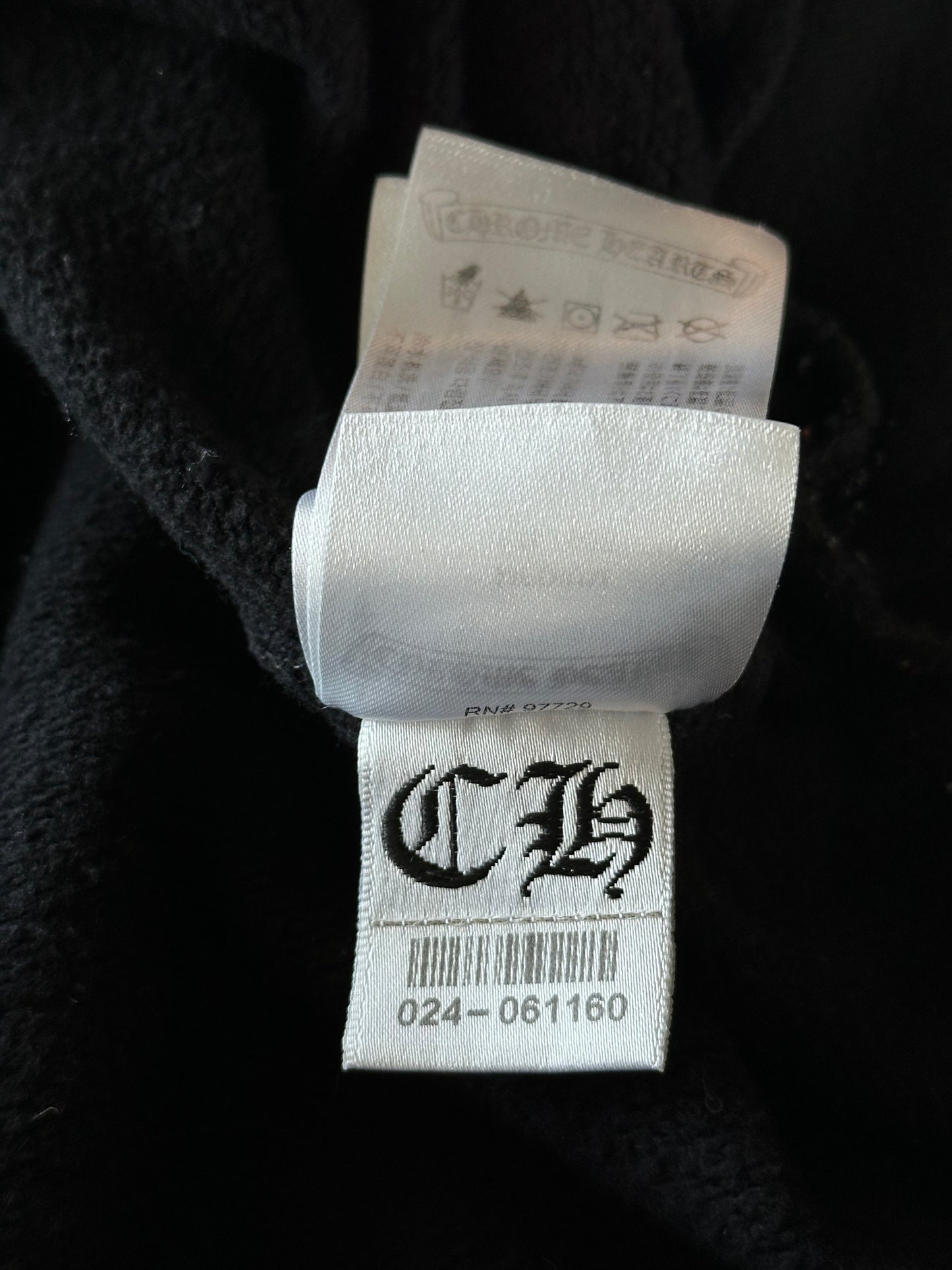 Chrome Hearts Black & White Horseshoe Logo Hoodie