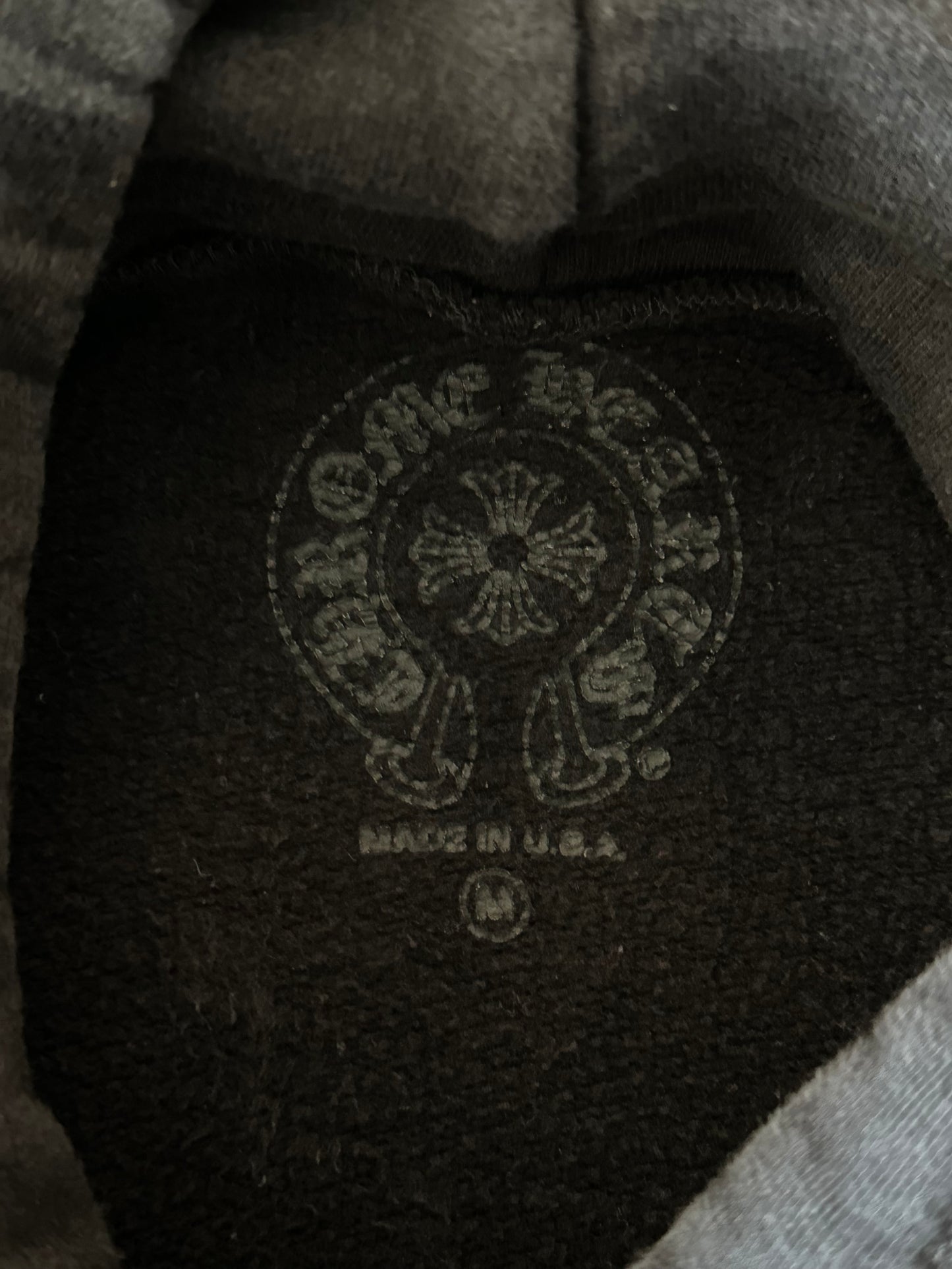 Chrome Hearts Black & White Script Logo Hoodie
