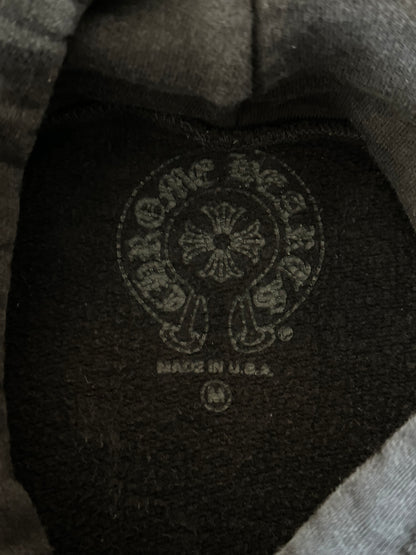 Chrome Hearts Black & White Script Logo Hoodie