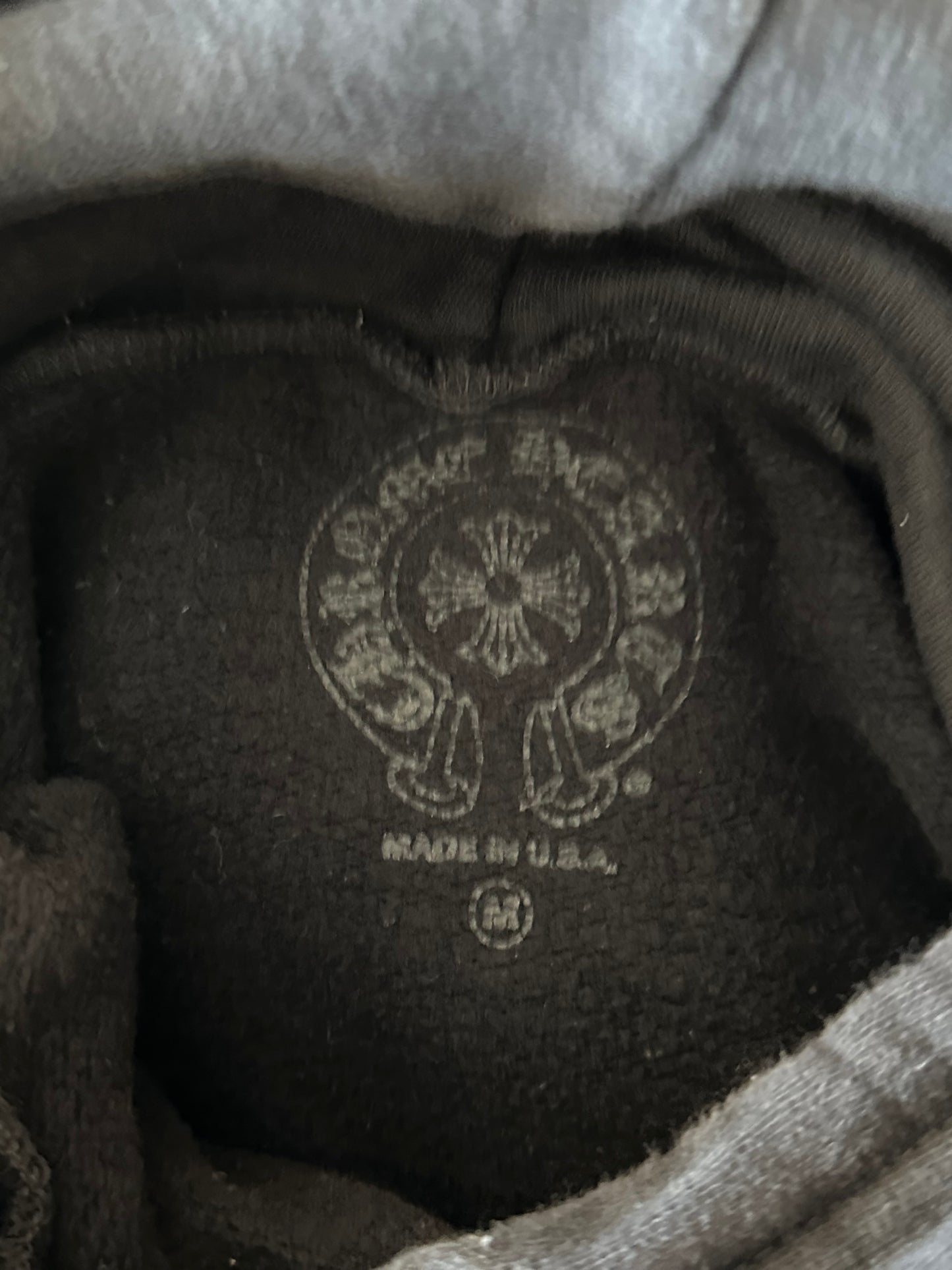 Chrome Hearts Black & White Script Logo Hoodie